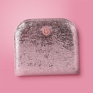 Cartera corta con cierre para mujer miniso serie shiny rosa -  Miniso