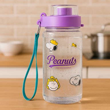 Vaso de plastico con correa de la colección snoopy de 640 ml morada -  Snoopy