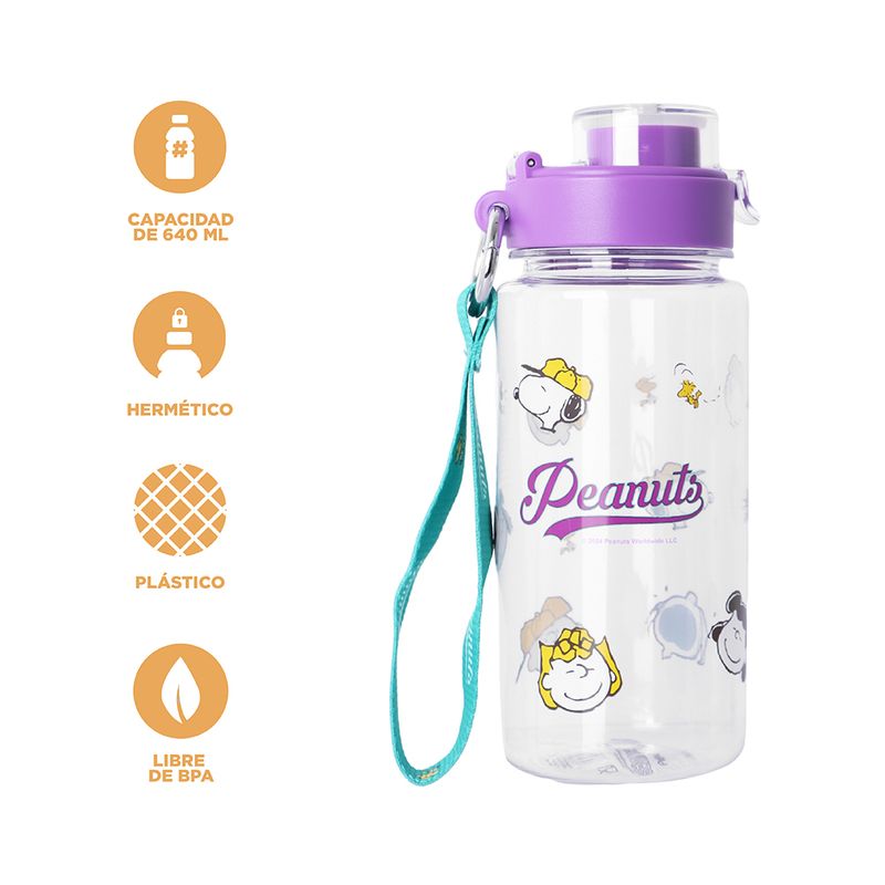 Vaso-de-plastico-con-correa-de-la-colecci-n-snoopy-de-640-ml-morada-Snoopy-3-28772