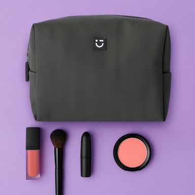 Cosmetiquera rectangular liso mate verde -  Miniso