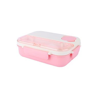 Taper para alimentos para ensalada de gran capacidad 1300 ml rosa y blanco -  Miniso