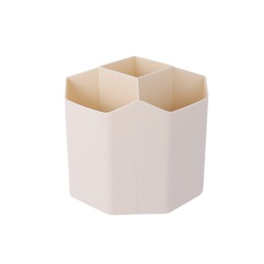 Organizador de plástico portalapices giratorio de 5 ranuras mori girl beige -  Miniso