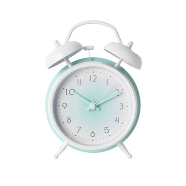 Reloj despertador de doble campana de color degradado verde -  Miniso