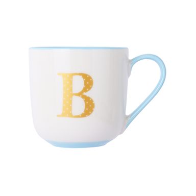 Taza de cerámica serie letter 430 ml azul -  Miniso
