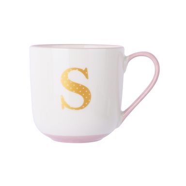 Taza de cerámica serie letter 430 ml rosa -  Miniso