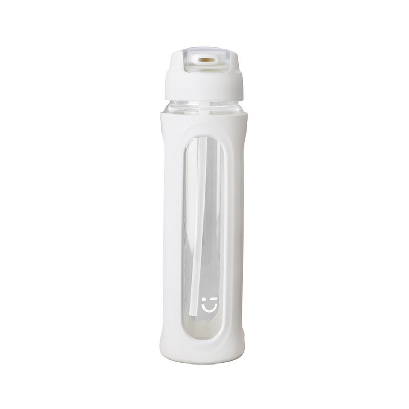 Tomatodo-de-vidrio-de-vidrio-con-tapa-abatible-de-color-solido-con-pico-y-asa-580-ml-blanco-Miniso-1-28724