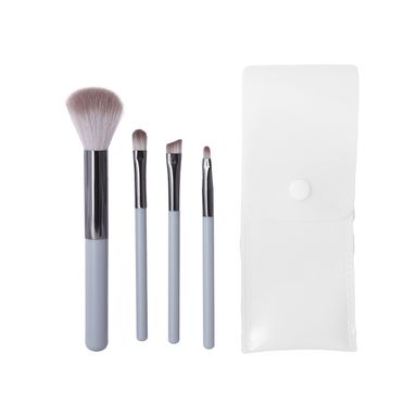 Mini juego de brochas de maquillaje con bolsa de almacenamiento gris serie miniso -  Miniso