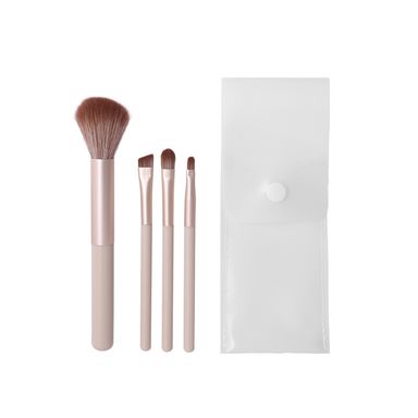 Mini juego de brochas de maquillaje con bolsa de almacenamiento dorada serie miniso -  Miniso
