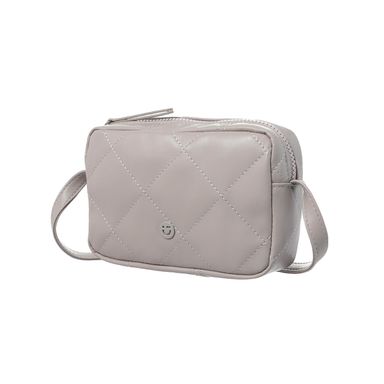 Bolsa crossbody cuadrada con cierre metalasse color gris -  Miniso