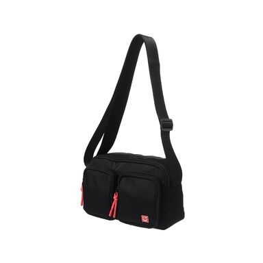 Bolso crossbody con dos bolsas al frente negro -  Miniso