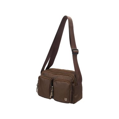 Bolso crossbody con dos bolsas al frente café -  Miniso