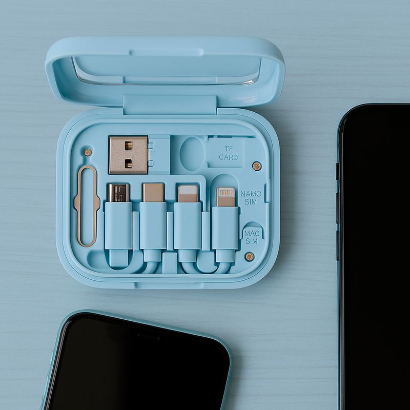 Estuche-con-set-de-cables-multiples-entradas-azul-miniso-Miniso-2-21173
