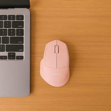 Mouse ergonómico inalámbrico silencioso modelo e703 rosa miniso -  Miniso