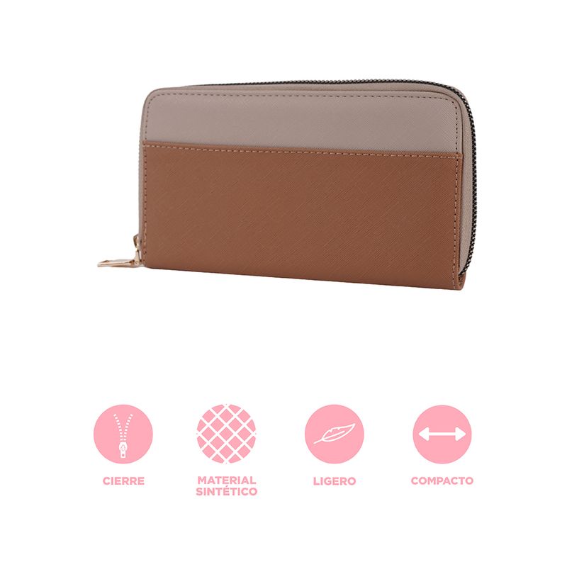 Cartera-mediana-para-mujer-miniso-bloques-de-color-caf-y-beige-Miniso-4-26017