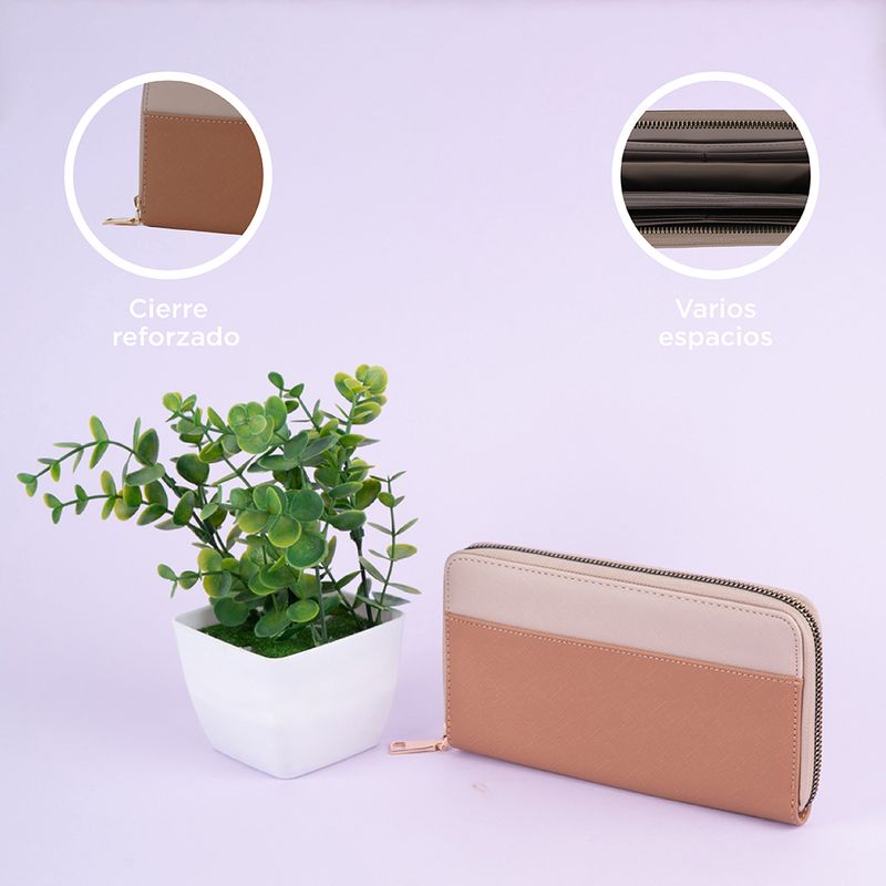 Cartera-mediana-para-mujer-miniso-bloques-de-color-caf-y-beige-Miniso-6-26017