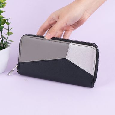 Cartera larga para mujer diseño geométrico rosa -  Miniso