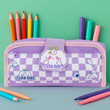 Cartuchera grande morado serie miniso -  Miniso