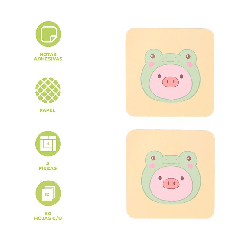 Post-it-cerdo-rana-serie-gigi-Miniso-3-26843