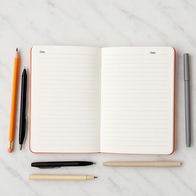 Cuaderno a5 cover de tapa dura 80 hojas serie peach pink -  Miniso
