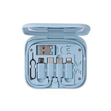 Estuche con set de cables multiples entradas azul miniso -  Miniso