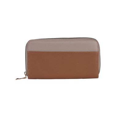 Cartera mediana para mujer miniso bloques de color café y beige -  Miniso