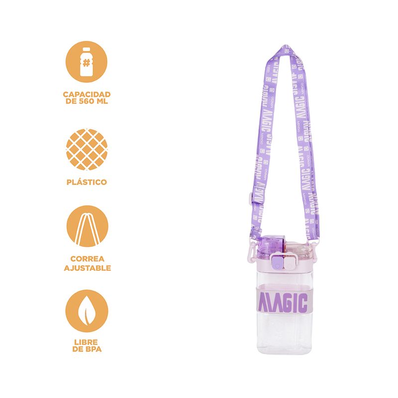 Tomatodo-de-pl-stico-serie-letter-con-correa-para-el-hombro-560-ml-purpura-Miniso-5-28068