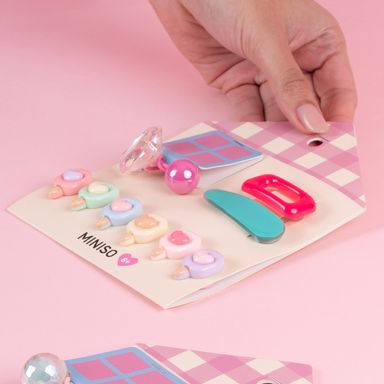 Set de accesorios para cabello paletas 9pzas -  Miniso