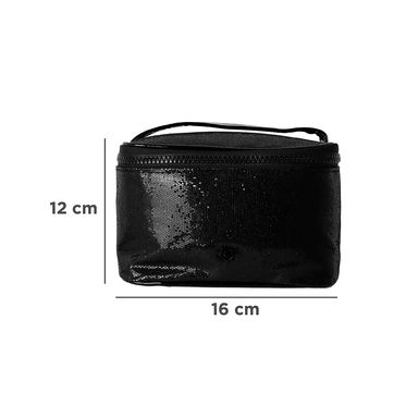 Cosmetiquera tipo neceser miniso glitter negro -  Miniso
