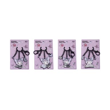 Llavero metálico con charms sanrio kuromi -  Sanrio