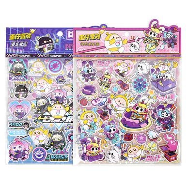 Stickers de doble capa 2 modelos surtidos serie egg party -  Egg Party