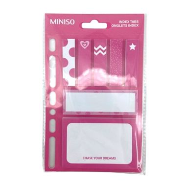 Post it set de fichas 7x30 hojas serie rose pink -  Miniso