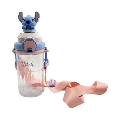 Tomatodo de plástico con correa de 600 ml de la colección disney stitch dinner party stitch -  Stitch Dinner Party
