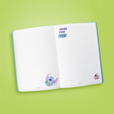 Cuaderno de tapa dura 80 hojas serie lilo & stitch disney -  Stitch Dinner Party