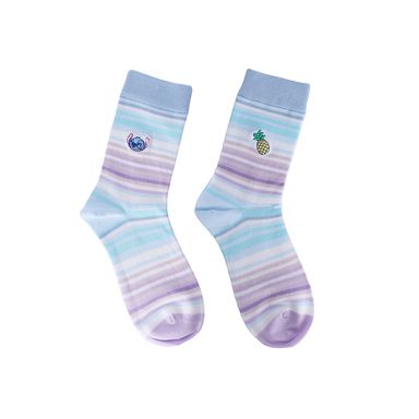 Medias crew disney lilo & stitch serie dinner party bordadas 1 par -  Stitch Dinner Party