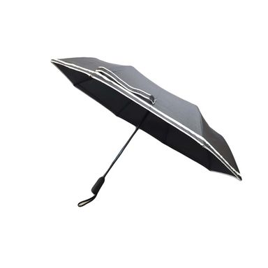 Paraguas de rayas business de 3 pliegues negro -  Miniso