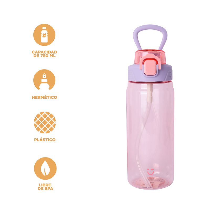 Tomatodo-de-pl-stico-botella-tritan-contraste-color-780ml-rosa-morado-Miniso-3-28707