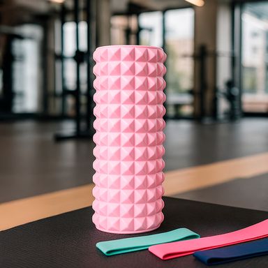 Rodillo de espuma pequeño de la nueva serie de colores rosa -  Miniso