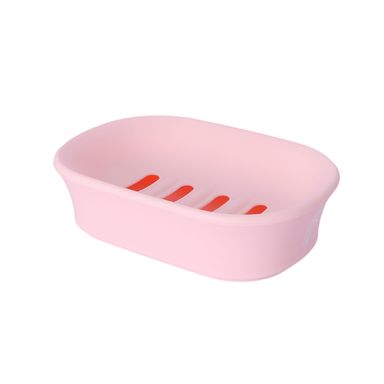 Jabonera de doble capa de estilo sencillo rosa -  Miniso