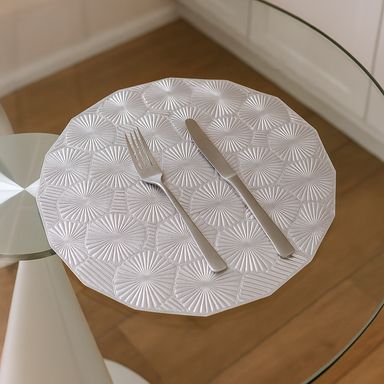 Mantel individual miniso geométrico plata -  Miniso