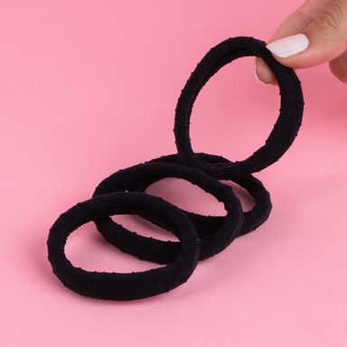 Set de ligas basicas para cabello con barritas 4 pzas negro -  Miniso