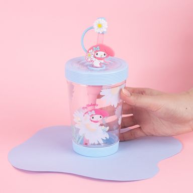 Tomatodo de plástico con correa de personajes de sanrio 535 ml my melody -  Sanrio