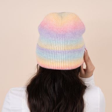 Gorro tejido miniso color degradado rosa naranja -  Miniso