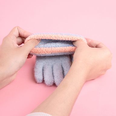 Guantes afelpados infantiles miniso conejito azul -  Miniso
