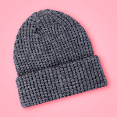 Gorro tejido miniso acanalado gris -  Miniso