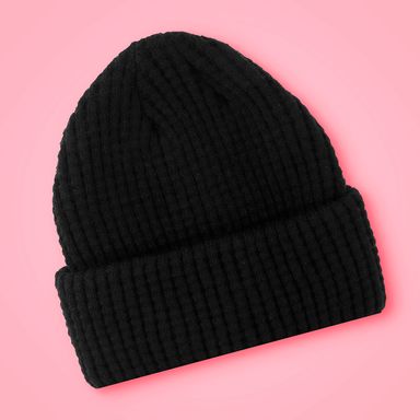 Gorro tejido miniso acanalado negro -  Miniso
