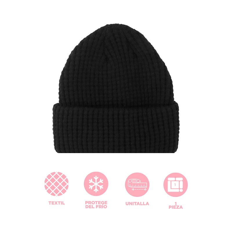 Gorro-tejido-miniso-acanalado-negro-Miniso-3-29008