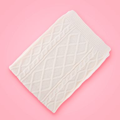 Bufanda diseño grecas miniso blanco -  Miniso