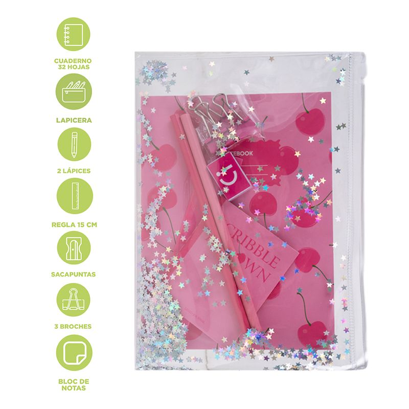 Set-de-escritorio-brillante-serie-barbie-pink-Miniso-4-29043