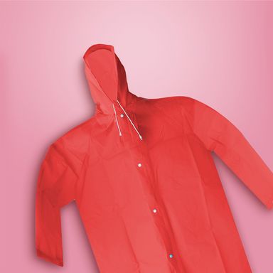 Impermeables chubasquero de color liso con bolso con cordón rojo -  Miniso