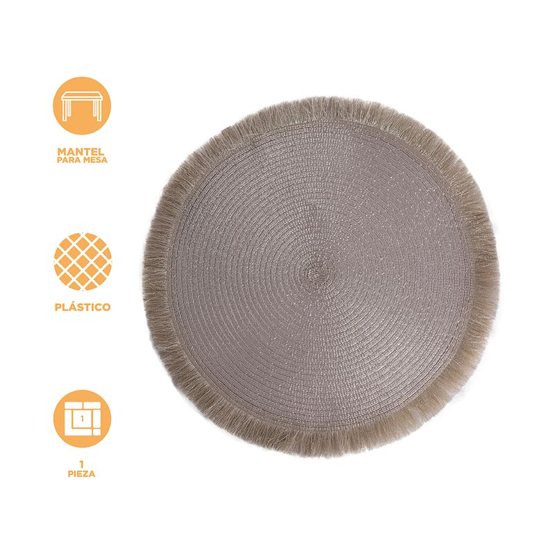 Mantel-individual-miniso-redondo-con-flequillos-beige-Miniso-3-29061